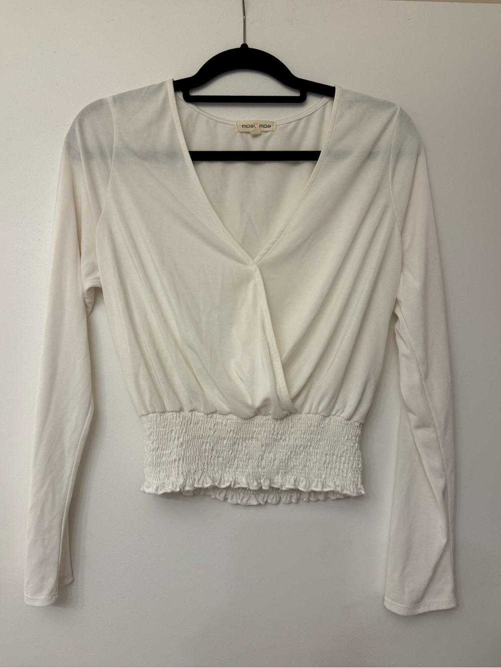 Moa Moa White Long Sleeve Blouse - L